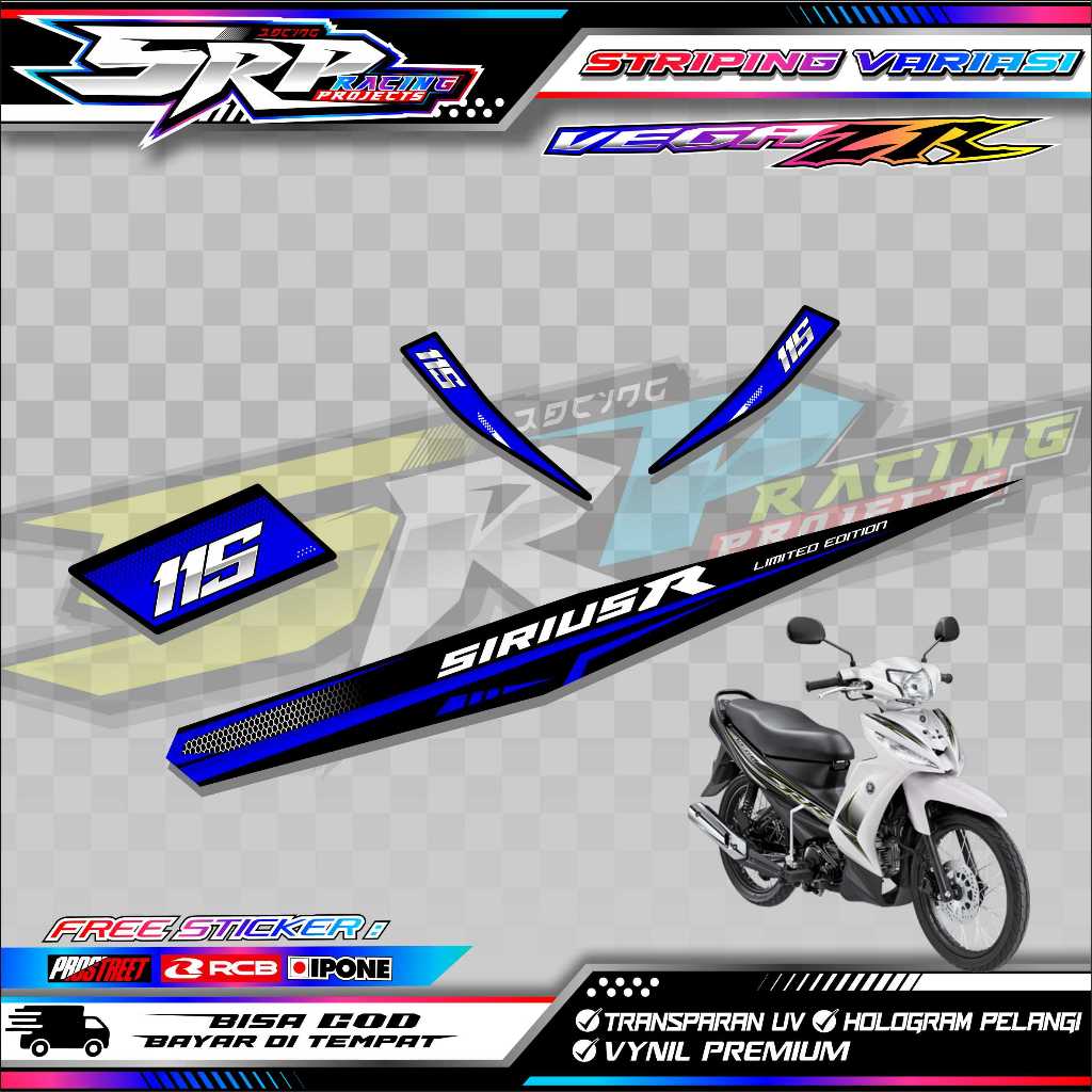 STRIPING VARIASI MOTOR YAMAHA VEGA ZR SIRIUS/ STICKER LIST YAMAHA VEGA ZR SIRIUS