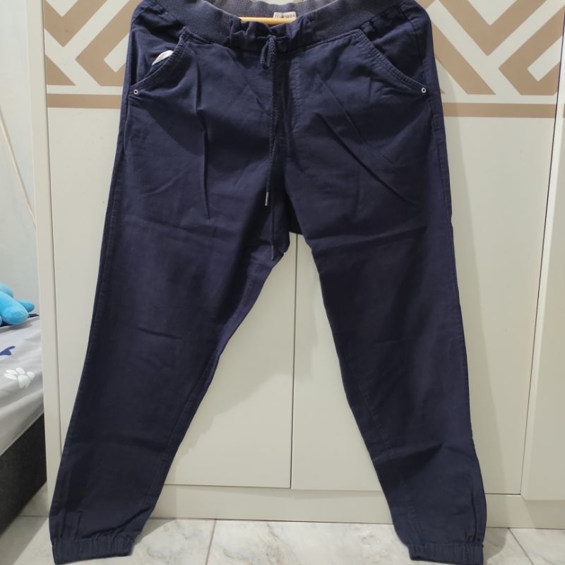 celana Jogger Nevada navy | connexion coklat| kulot putih preloved