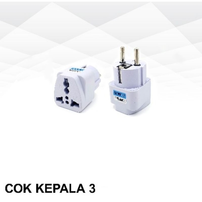 Stop Kontak Murah / Colokan Listrik / COK KEPALA 3 / COK CABANG