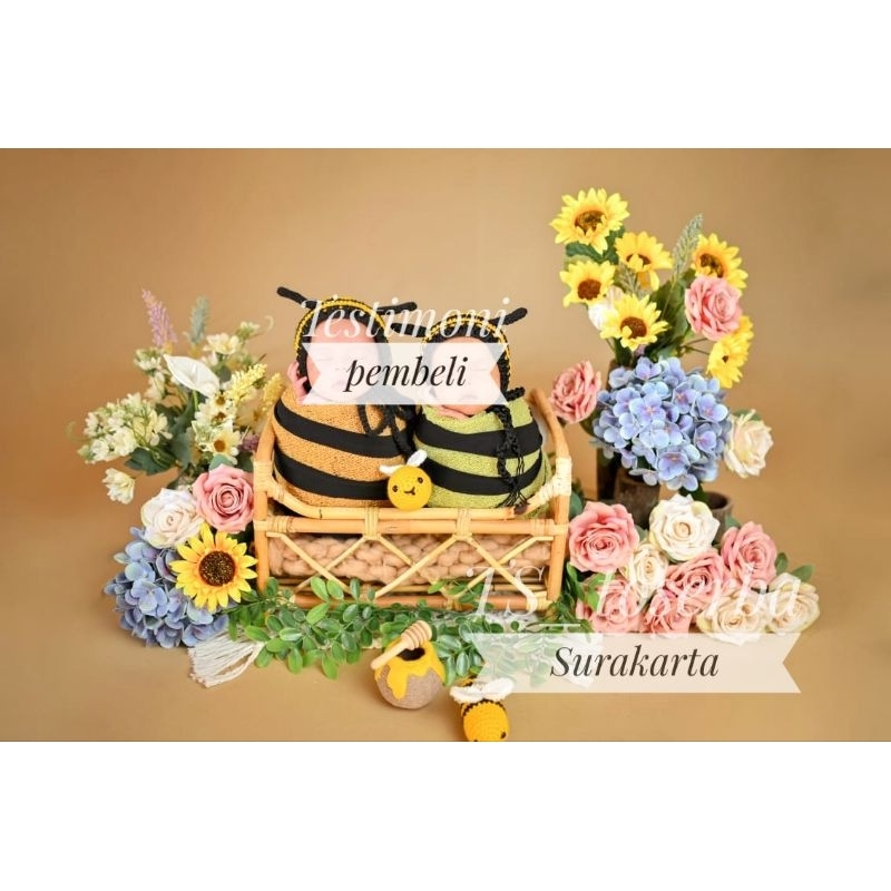 bed properti rattan / foto properti bayi newborn / baby properti rattan / bed foto bayi newborn