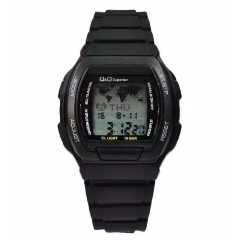 QnQ QQ MMW3P101Y QnQ Data Bank Original / QnQ MMW3P101Y Jam Tangan Pria/Wanita Tahan Air 10 Bar