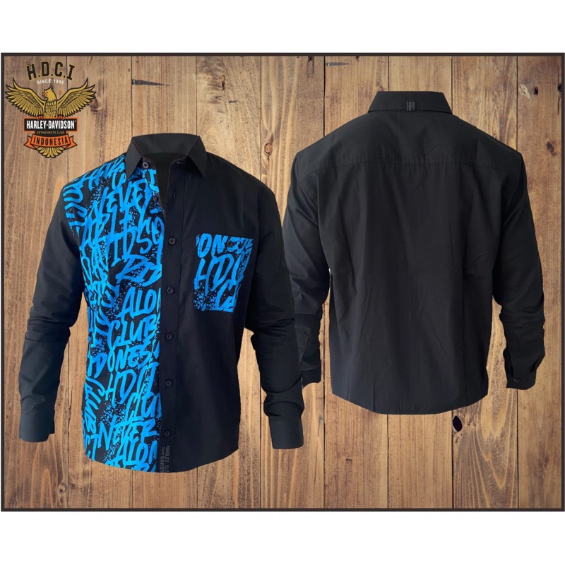 KEMEJA PANJANG HDCI HITAM TURKISH