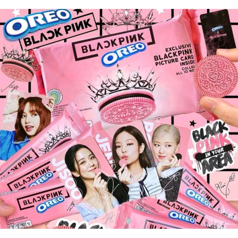 

Oreo Black pink Limited Edition beli 6pc free Poto Card Black Pink