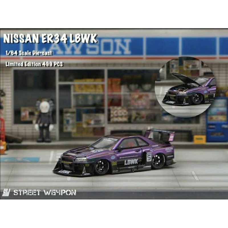 Street Weapon Nissan Skyline ER34 LBWK Chameleon Midnight Purple