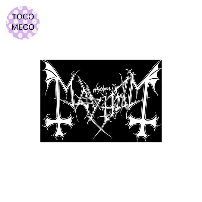 

sticker band MAYHEM the true logo stiker black metal