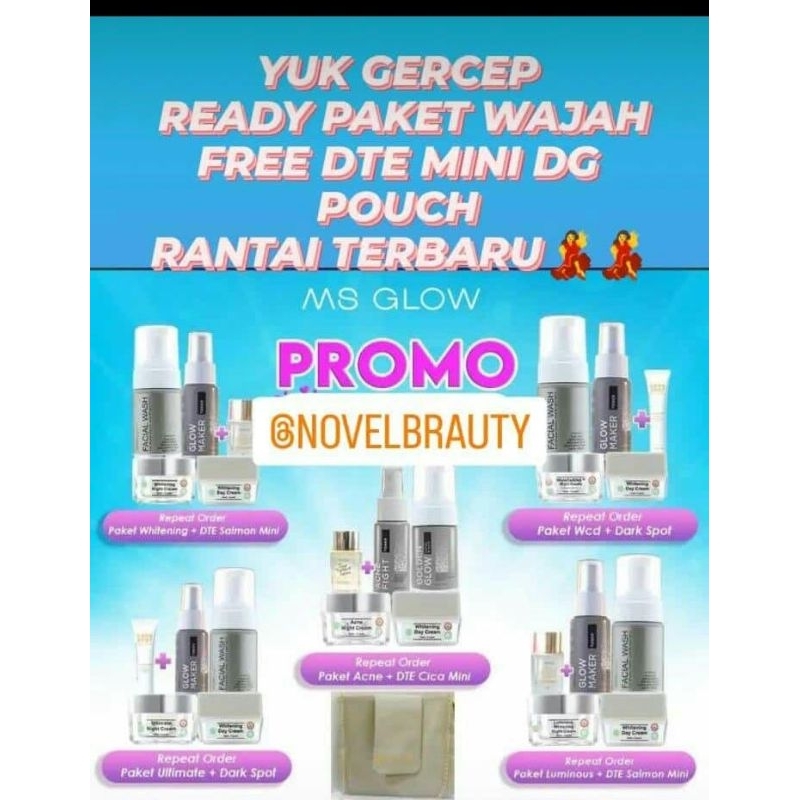 [ BISA SCAN ] MS GLOW PAKET WHITENING / ACNE / ULTIMATE / LUMINOUS / WHITECELLDNA FREE DTE MINI / SE