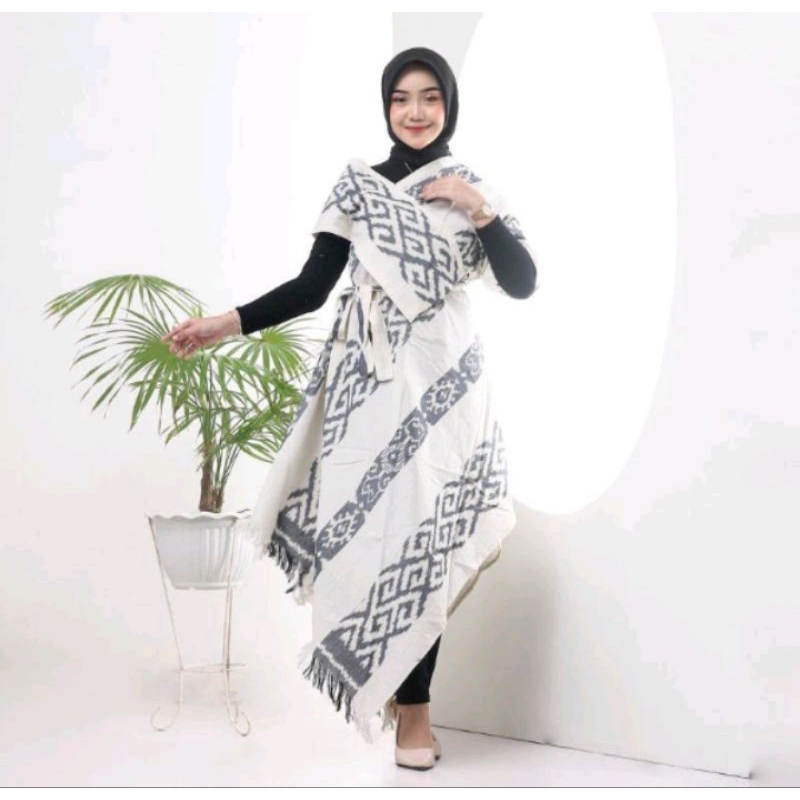 Dress tenun shafia model hijab