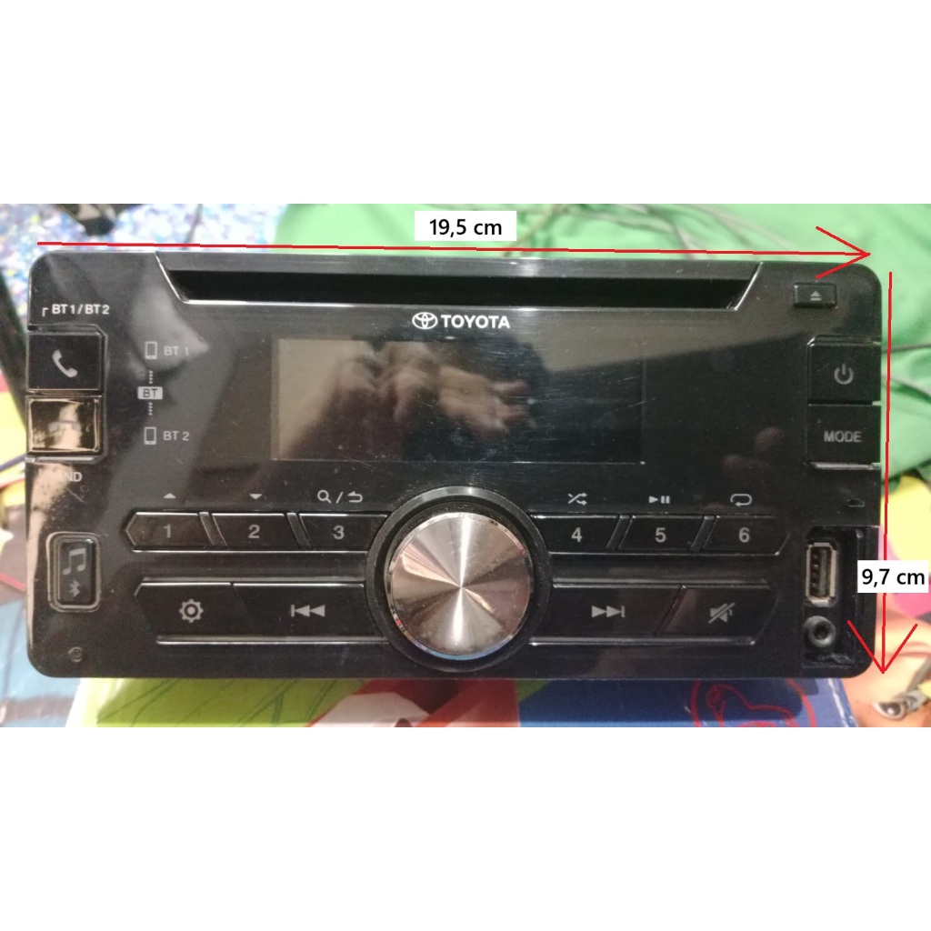 Radio Tape Mobil Bekas. Ori Toyota. Jvc Kenwood Corp. Normal. BT USB.