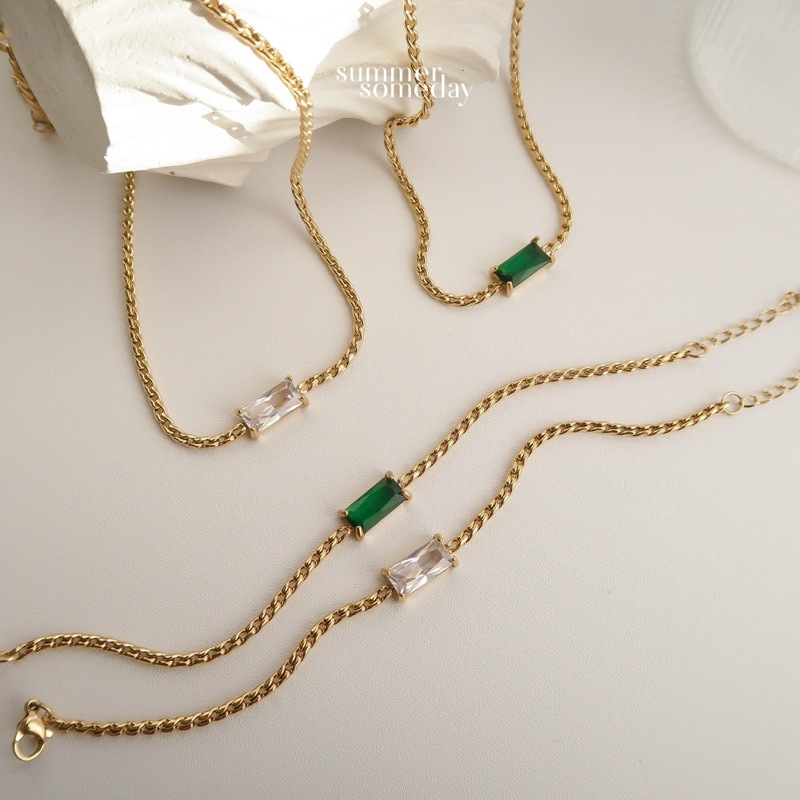 ZUKO necklace &amp; bracelet - Stainless steel