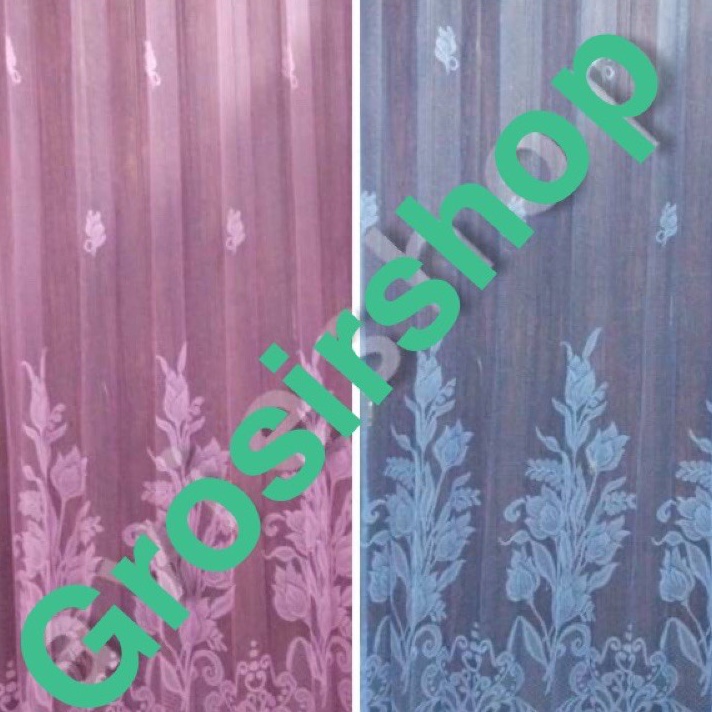 Diskon  PINTU DAN JENDELA  GORDEN VITRASE  GORDEN DALAMAN LEBAR 1 METER WARNA PINK  BIRU