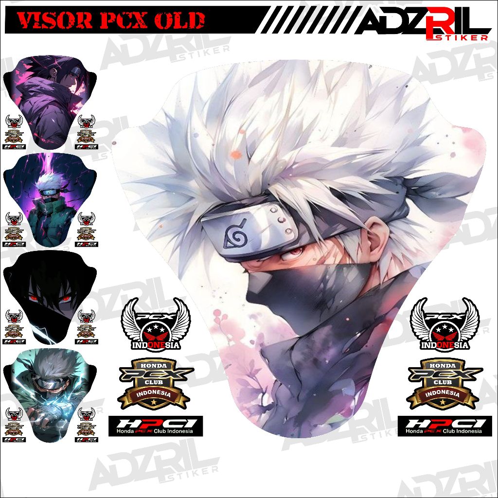 Stiker visor Winshield HONDA PCX 150 OLD  GAMBAR SASUKE KEREN  (024) / stiker  Winshield  gambar  NA