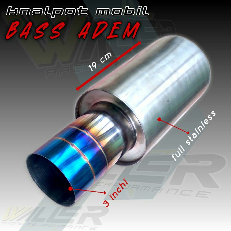 Knalpot mobil universal bass gahar