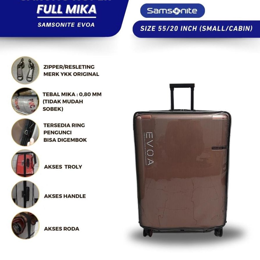 FG2 Reborn LC  Sarung Koper  Luggage Cover Fullmika Khusus Samsonite Evoa Size 552 inch SmallCabin