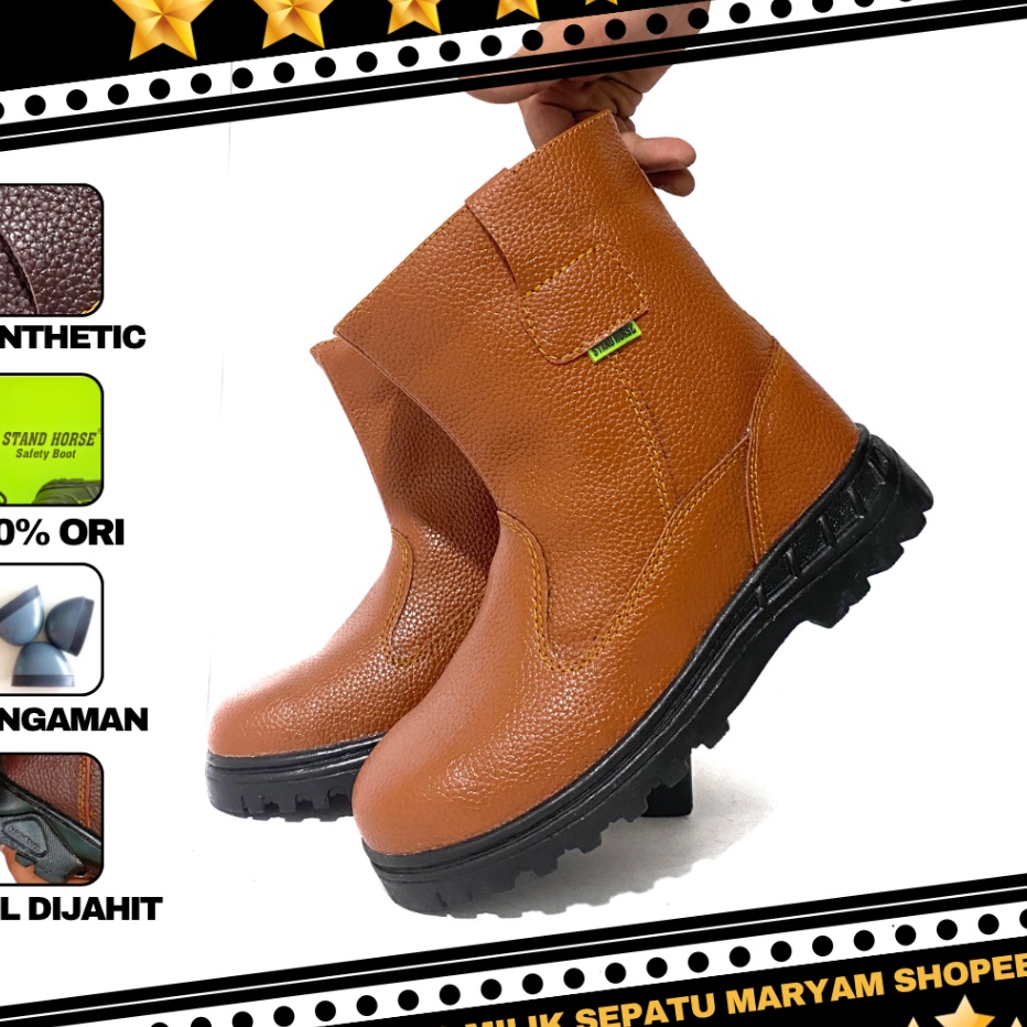 Paling Laku Sepatu Safety Tambang Proyek Ujung Besi Safety Shoes Ori Murah Sepatu Septy Septi Pria B