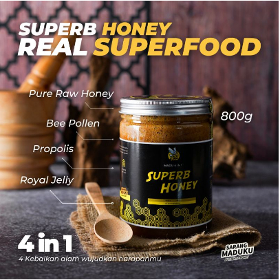 

Little Ummah Honey -[800gr] Madu Royal Jelly Bee Pollen Propolis Madu Promil PaketPromil Suami Istri