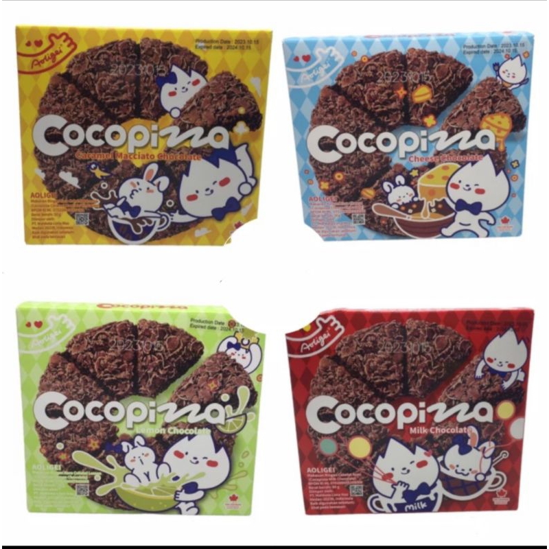 

Aoligei coco pizza milk chocolate crispy biscuit 50 gr