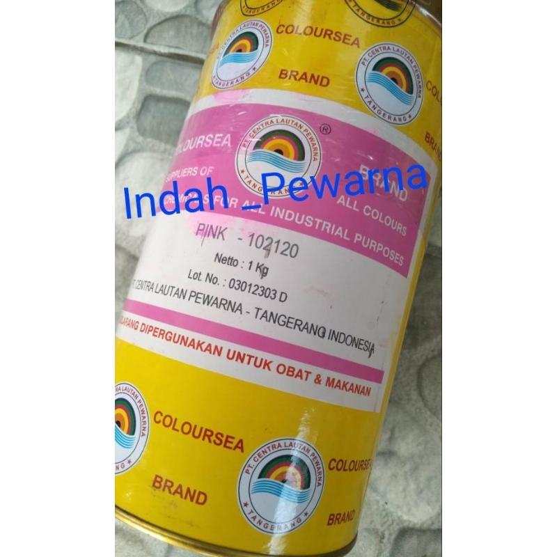 Pewarna pink-102120/ perwarna sabun/busa spon berbasis air berat 1kg merek coloursea