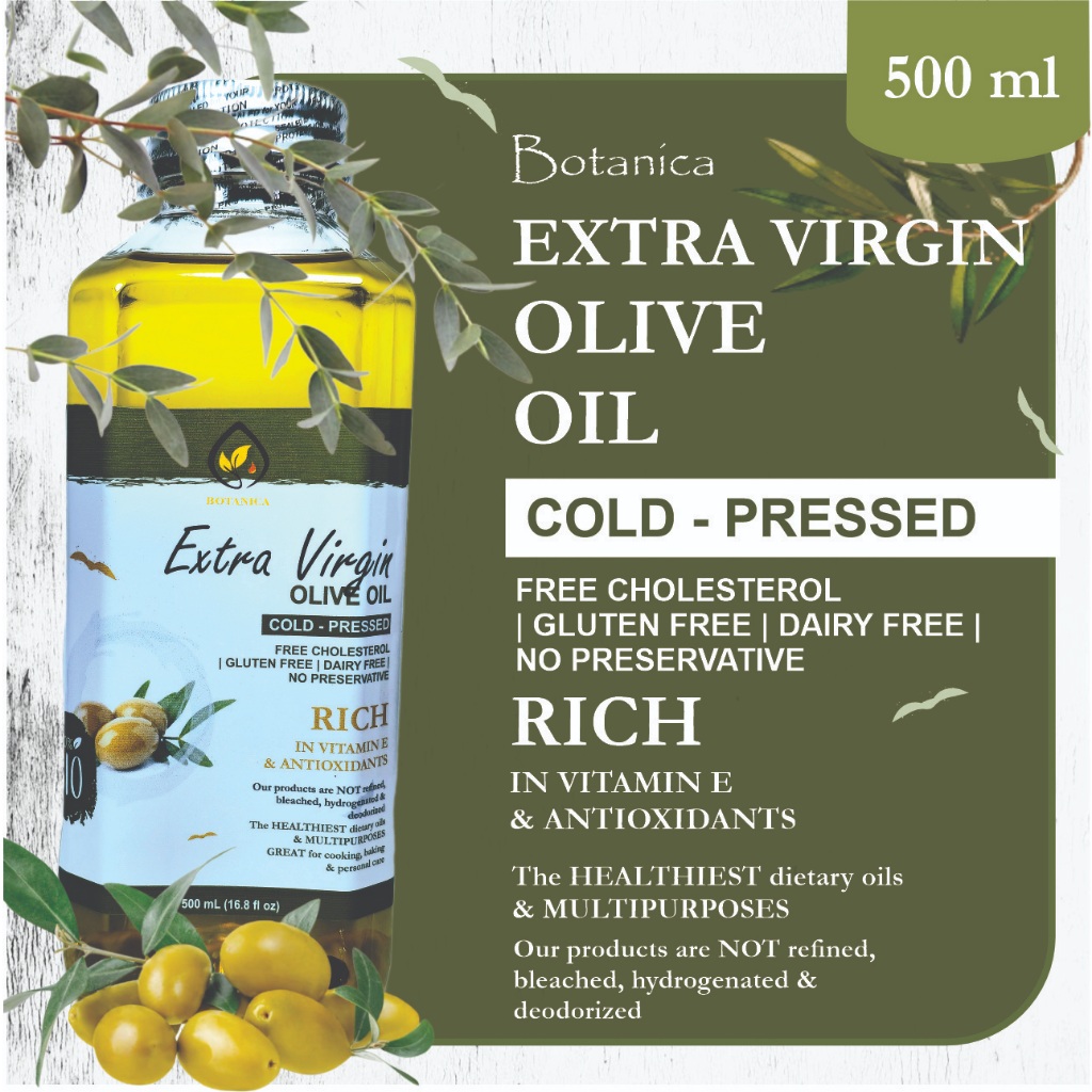

Botanica Extra Virgin Olive Oil (EVOO) Original 500 mL / Minyak Zaitun Extra 500 ml - Import