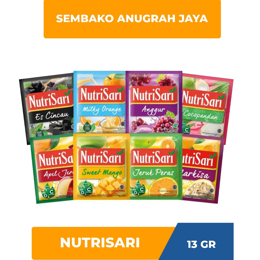 

Nutri Sari 13 Gram Varian Rasa