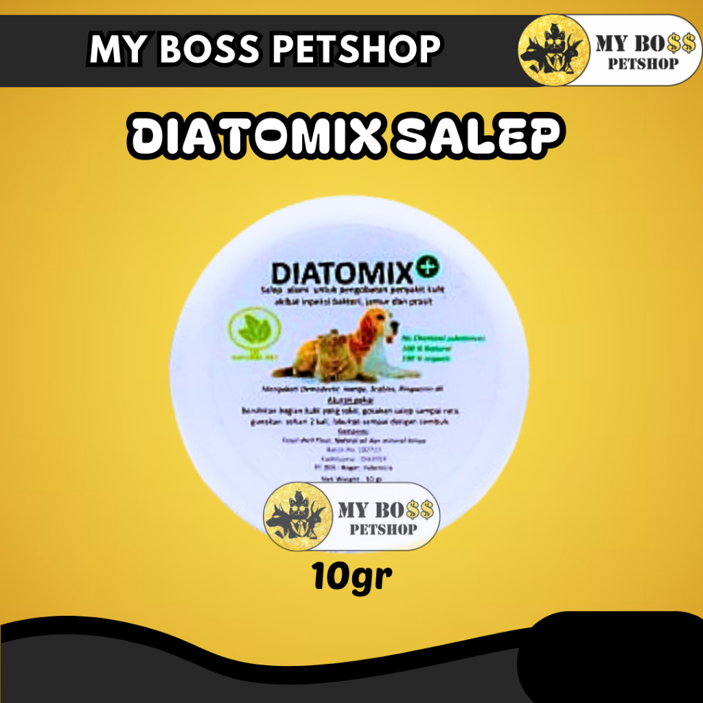 SALEP DIATOMIX OBAT GATAL KULIT LUAR ANJING KUCING JAMUR GATAL