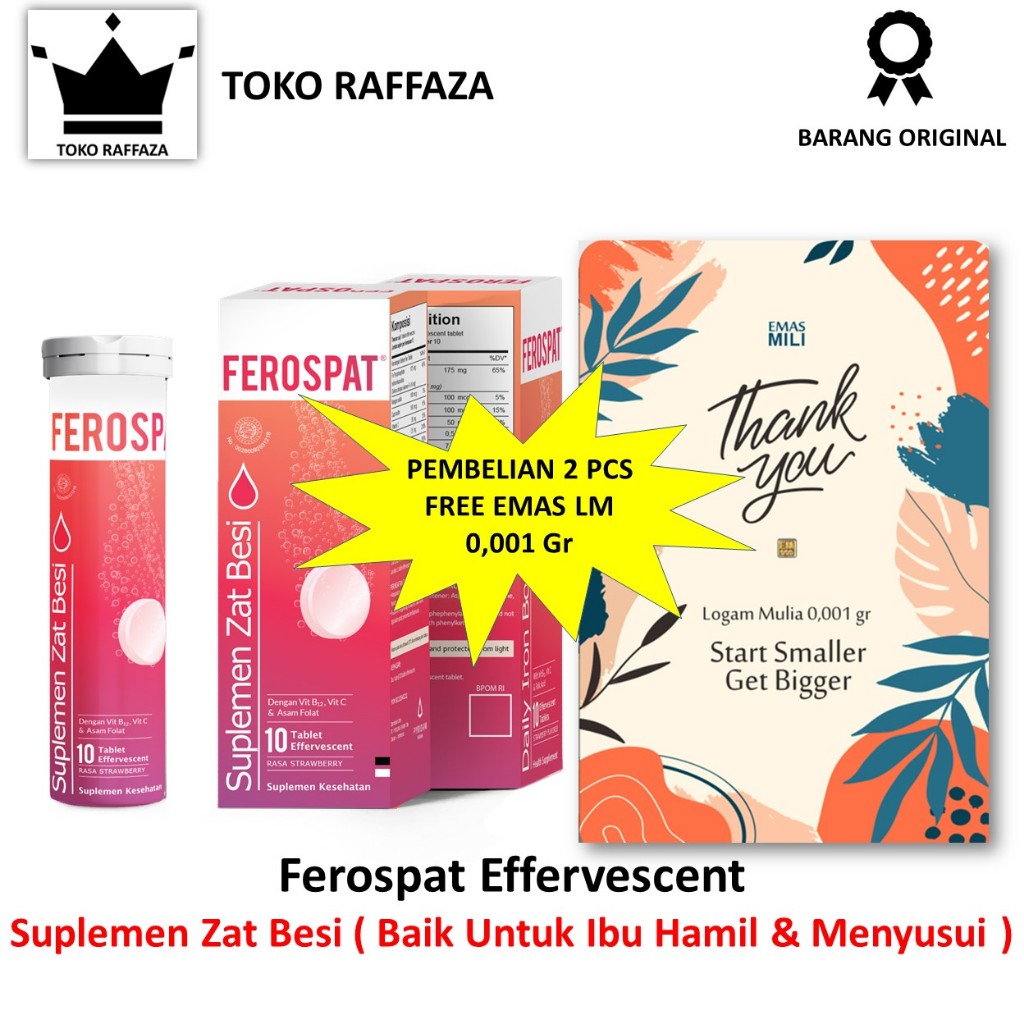 Ferospat Effervescent Untuk Anemia Penambah Darah