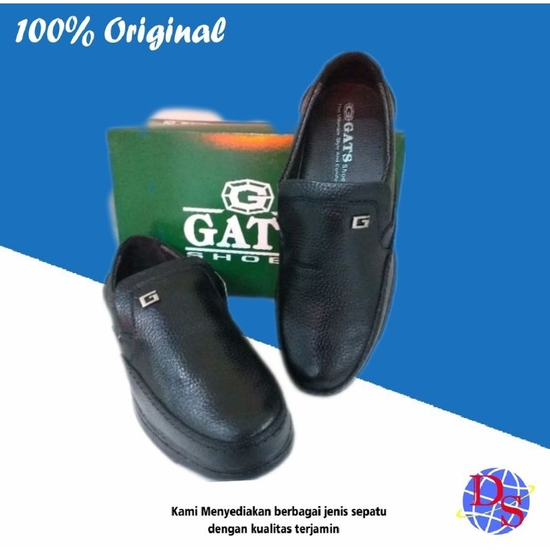 Sepatu Pantofel Pria Gats Md 3507 Hitam Sepatu Kerja Pria Sepatu Pesta Pria