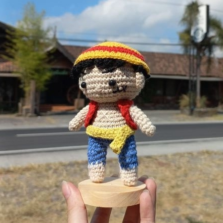 LUFFY ONE PIECE AMIGURUMI/BONEKA RAJUT LUFFY ONE PIECE