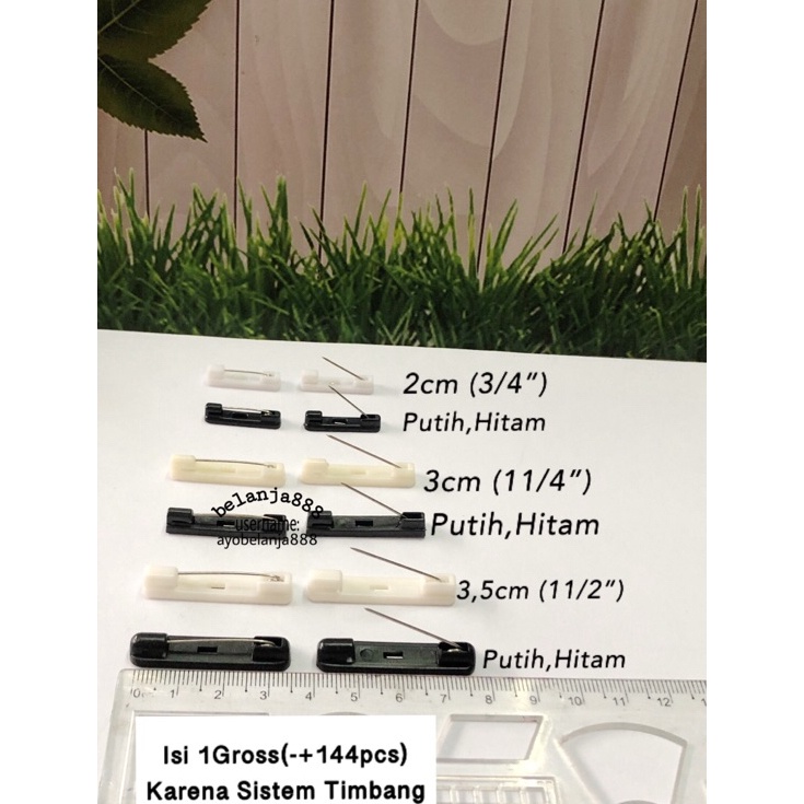 

Murah Peniti plastik name tagpeniti bahan papan nama 144pcs 66