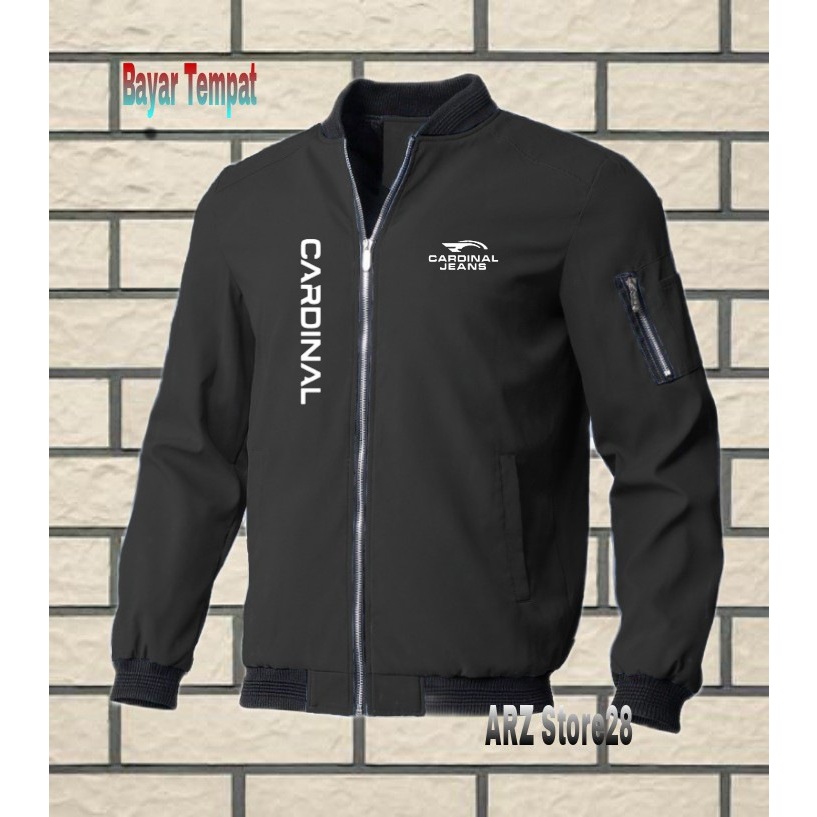 Terlaris  Free Jaket Prasut Bomber Text Putih Cardinal Jeans Kirka Sweater Distro Terbaru Jaket Bomb