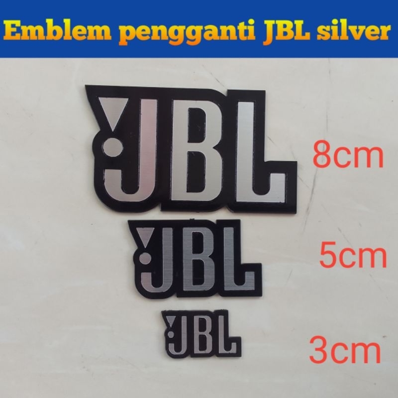 Emblem pengganti logo JBL silver