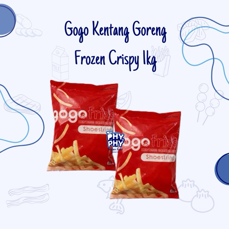

Gogo Shoestring Kentang Goreng 1kg / Kentang Frozen