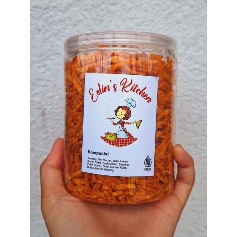 Eelin's Kitchen Kering Kentang Teri Medan Lauk Camilan Snack Oleh-Oleh Malang