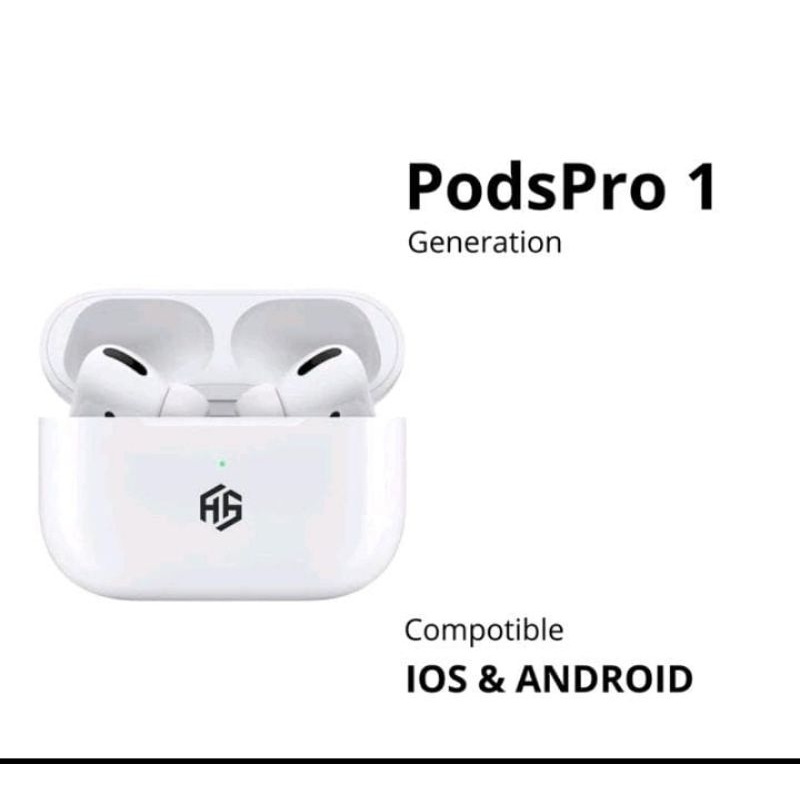 ( 100% Baru ) Air/Pods pro 1 Non Anc With Wireless Charging Case Wireless Headphone Asli  no fek fek