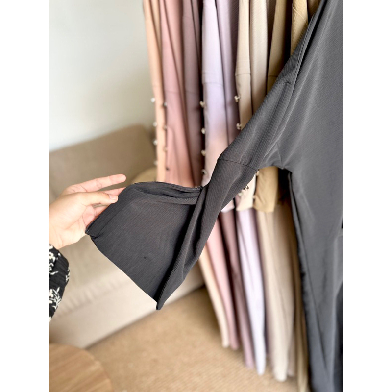 Mazaya Abaya Batwing Abaya Kancing Abaya Polos Mewah Pasti Ori