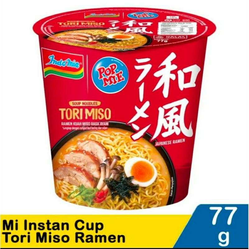 

Pop Mie Tori Miso Ramen 77gr 1 dus