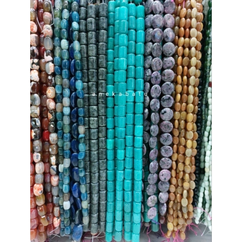 Manik Batu Alam Model Tabung Ukuran 14mm