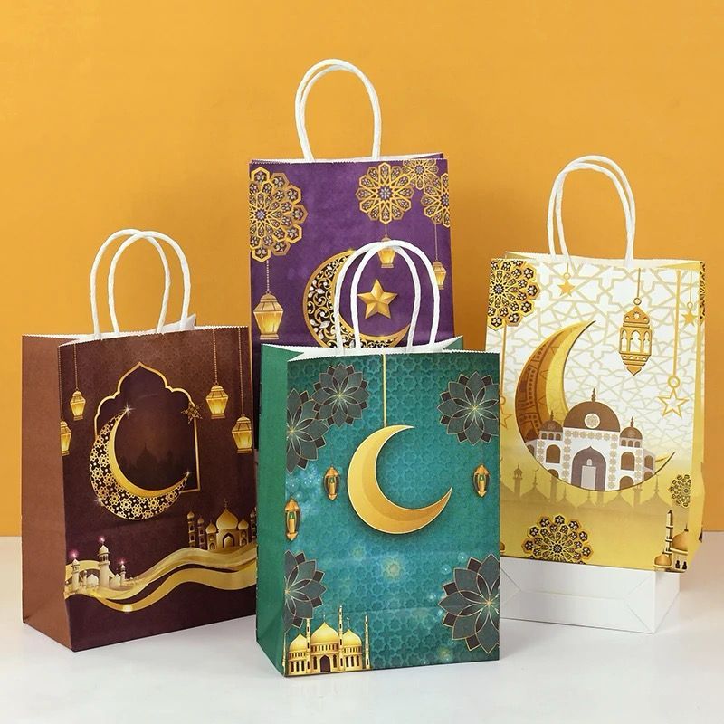 

Paper Bag Eid Mubarak 1pc/Kantong Kertas Tas Parcel Lebaran Idul Fitri
