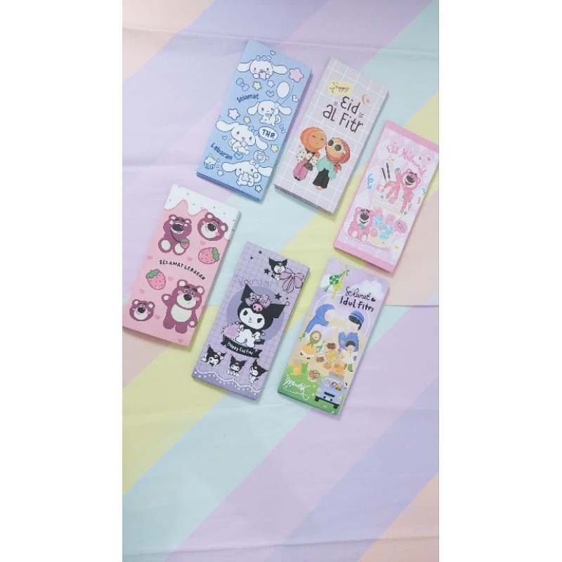 

isi 10pc Amplop lebaran jumbo motif aesthetic uang tidak dilipat