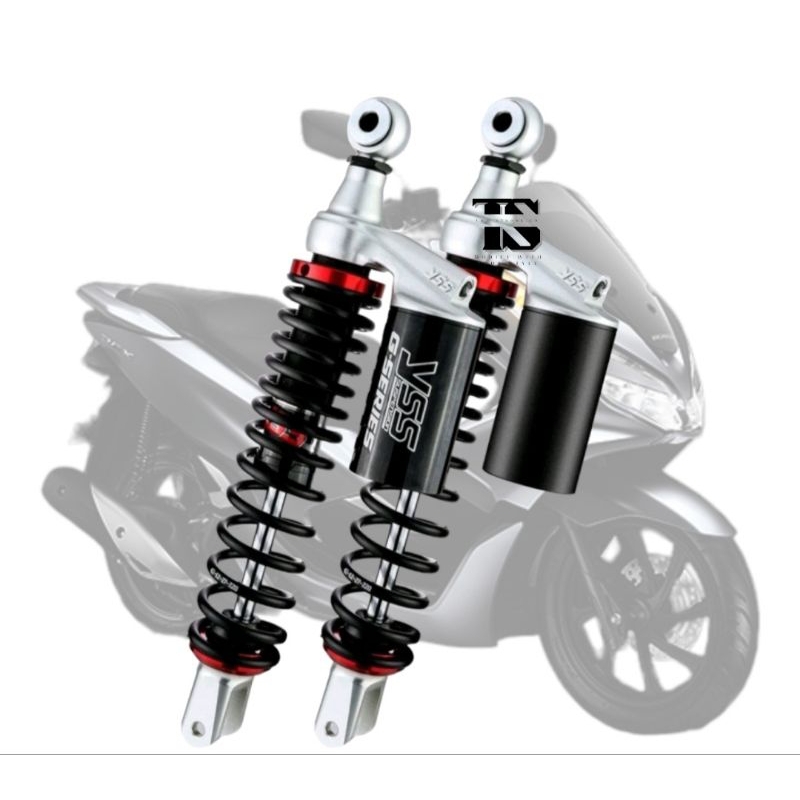 Shock YSS G Series Pcx 150 Black Silver // Original YSS Suspension // Shock YSS G Series Pcx 150 Bla