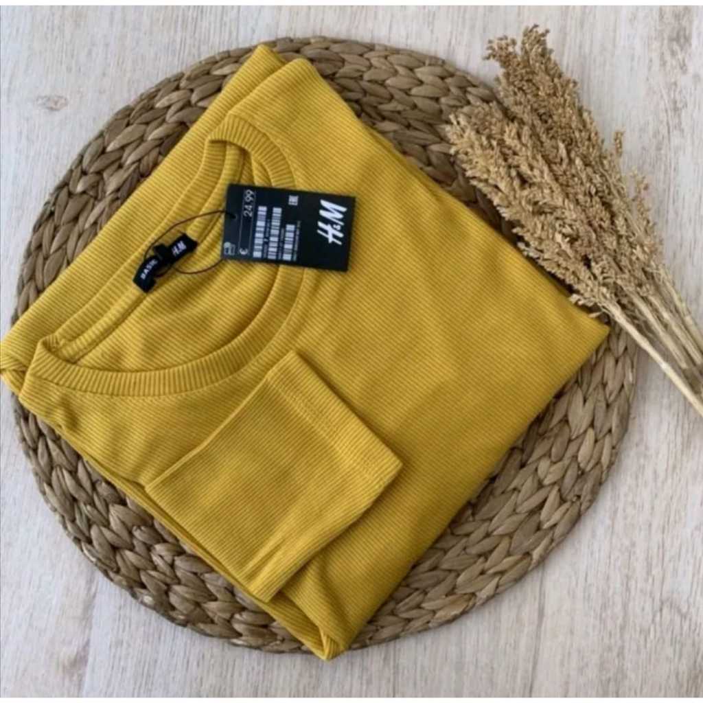 Kaos Rib Premium Wanita Lengan Panjang/Baju Polos Wanita Dewasa Rib Premium/Atasan Wanita Lengan Pan