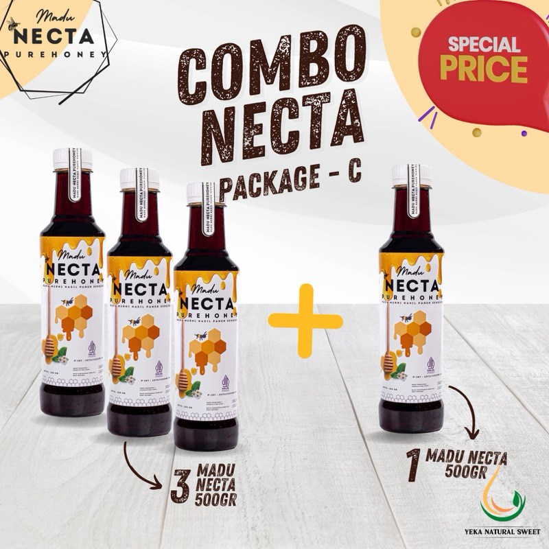 

Madu Murni NECTA Hasil Ternak Sendiri SPESIAL PAKET HEMAT 4 pcs multiflora 500gr/RAW Honey/Madu