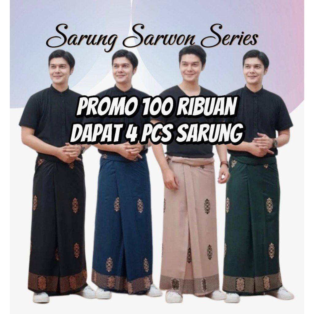 Promo sarung batik sarwon 100ribuan dapat 4pcs