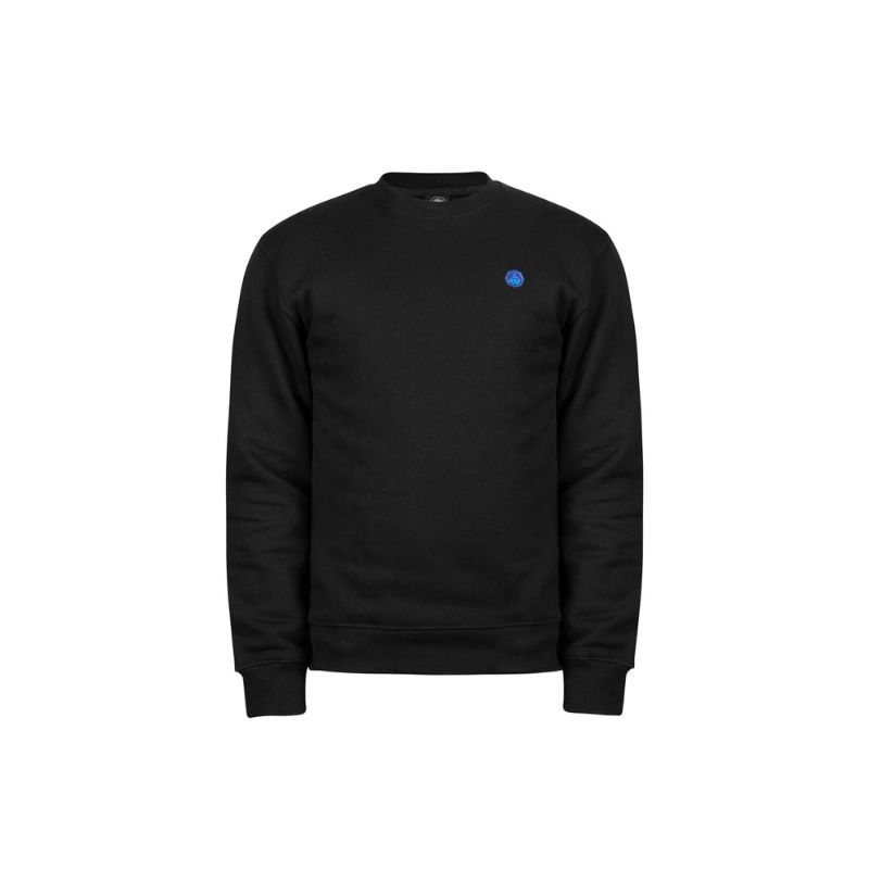 Prung Creta Sweater Warna Hitam Crewneck Football Cauals Hooligans