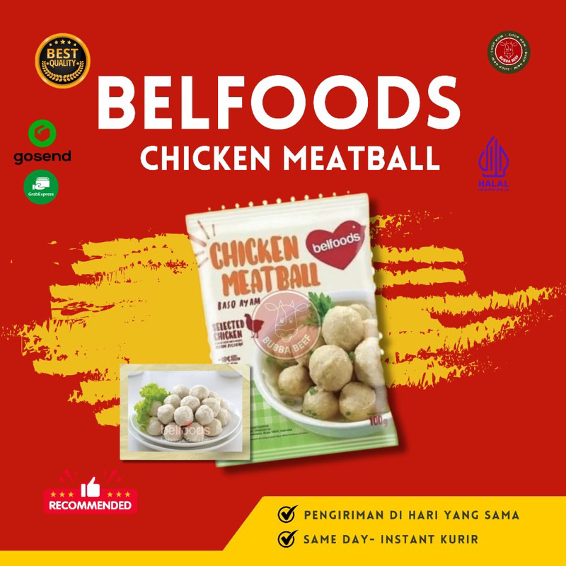 

Belfood Chicken Meatball 100gr | Bakso Ayam Belfoods | Baso Ayam Enak | Bakso Ayam Frozen | Frozen Food Belfoods