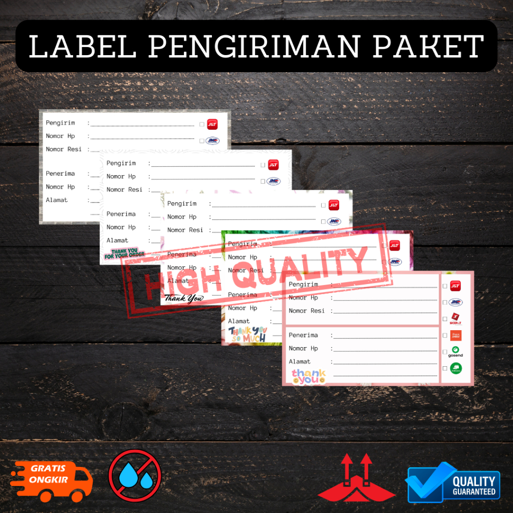 LABEL PENGIRIMAN BARANG