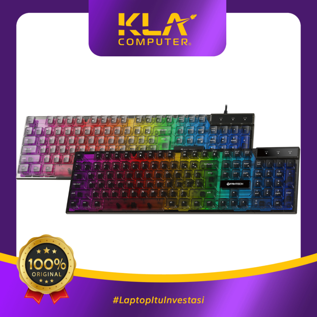 Fantech Shikari K515 Transparent Keycaps Membrane Gaming Keyboard