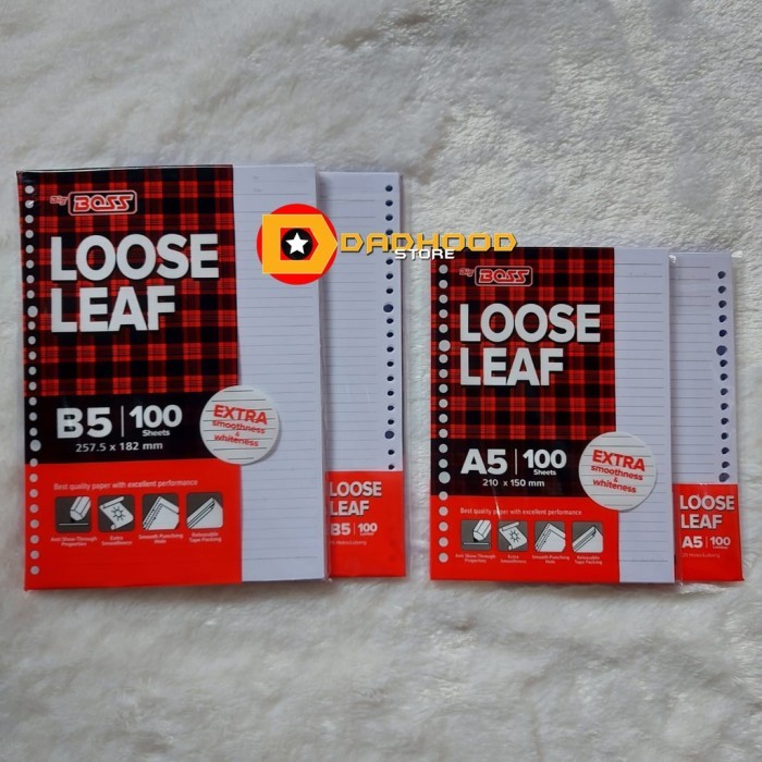 

kertas binder putih bigboss loose leaf A5/B5