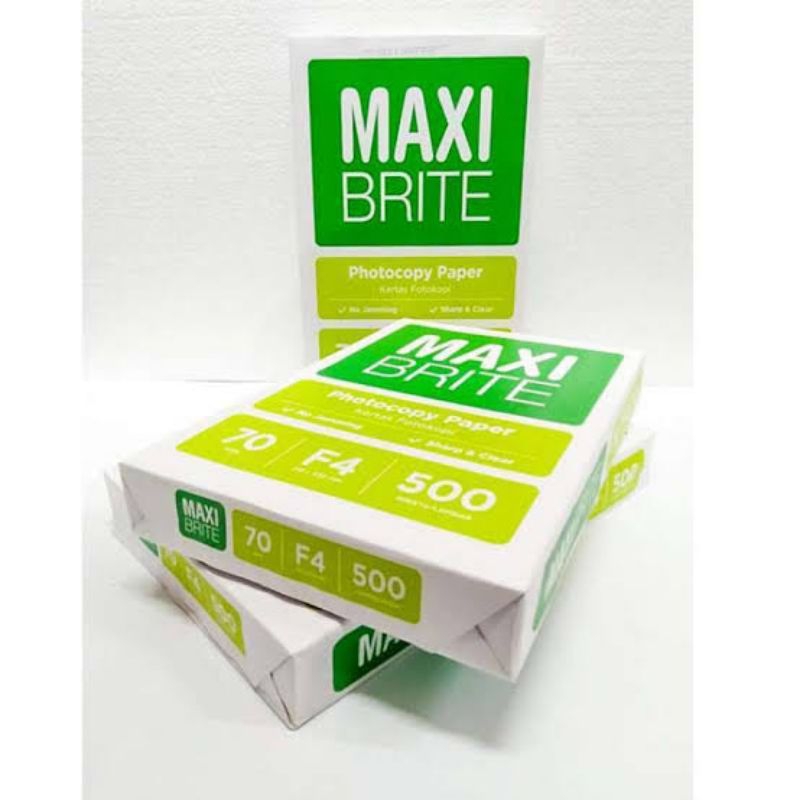 

KERTAS HVS MAXI BRITE F4 70GSM || KERTAS PRINT || KERTAS FOTOCOPY || KERTAS SEHARI-HARI || ATK