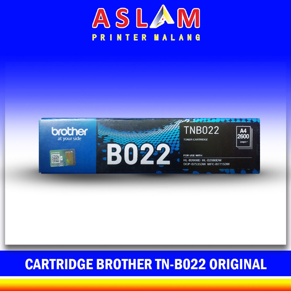 Cartridge Toner Brother TN-B022 ORIGINAL Printer B2080DW DCP B7535 HL DCP B7535DW MFC B7715DW TNB022