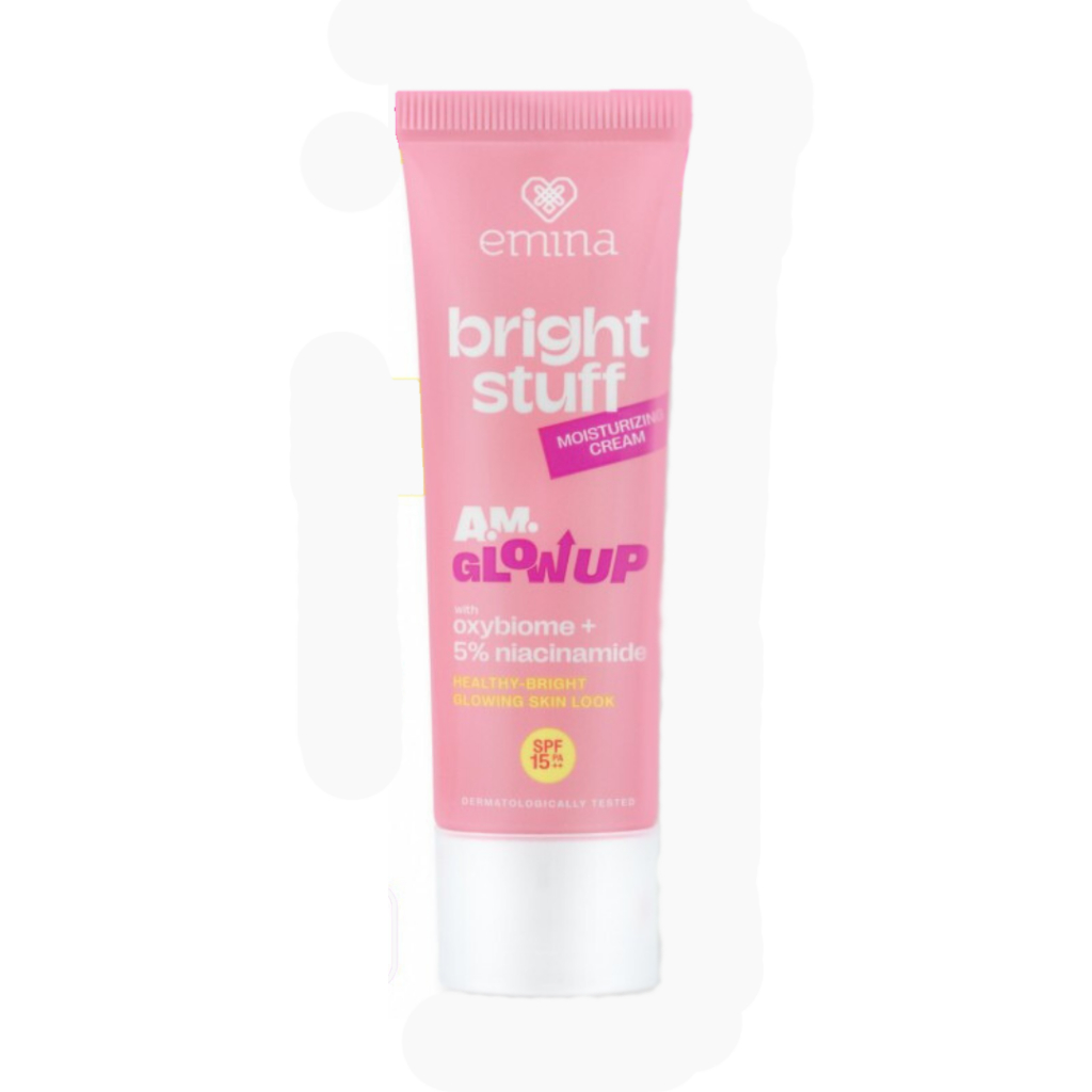 Emina Bright Stuff Moisturizing Day Cream SPF 15 20ml Krim Pagi Siang Pelembab Pencerah untuk Membua